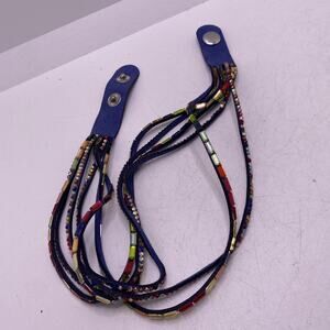 Womens Colorful Wrist Wrap Gem Bracelet